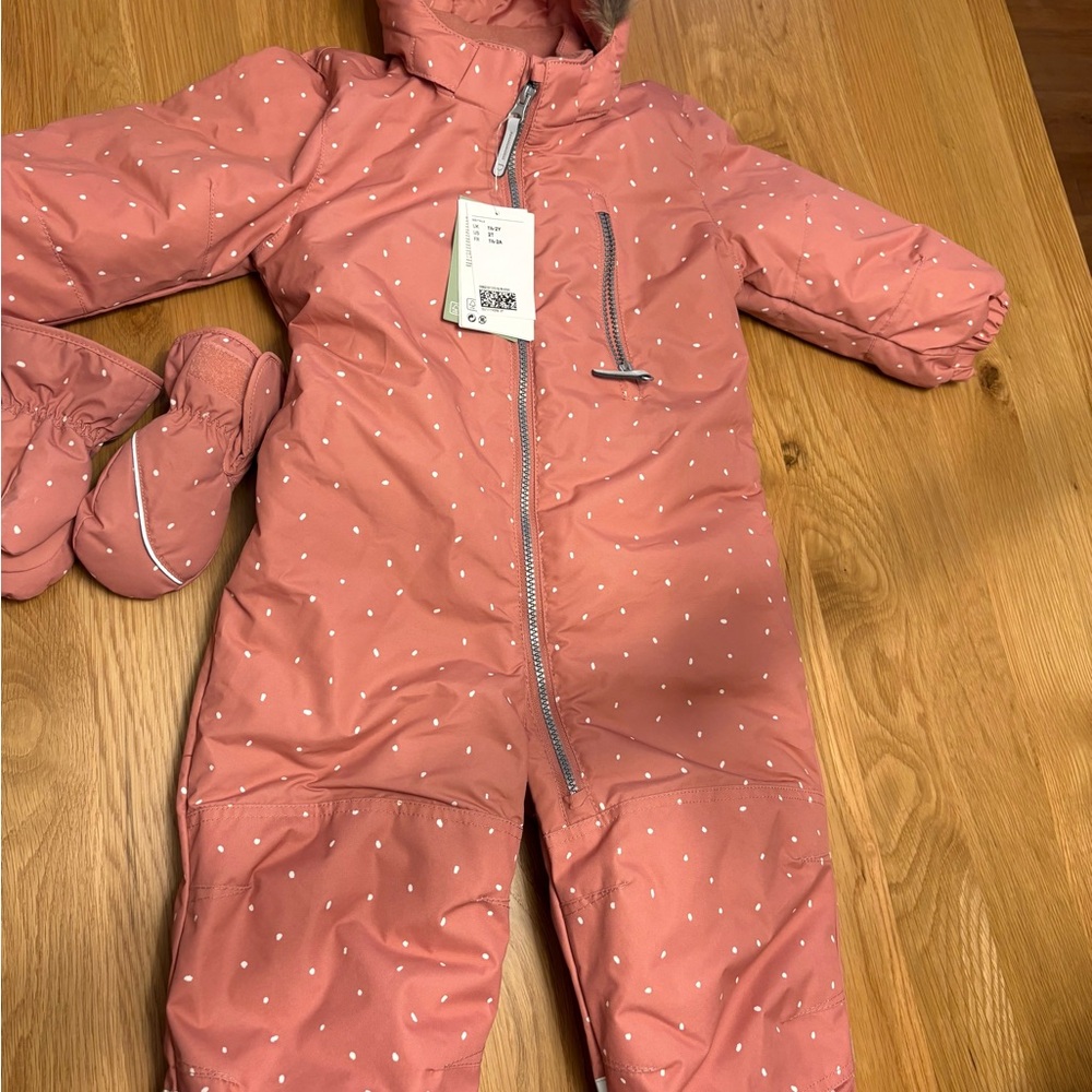 Pink Kids One Piece Snowsuit